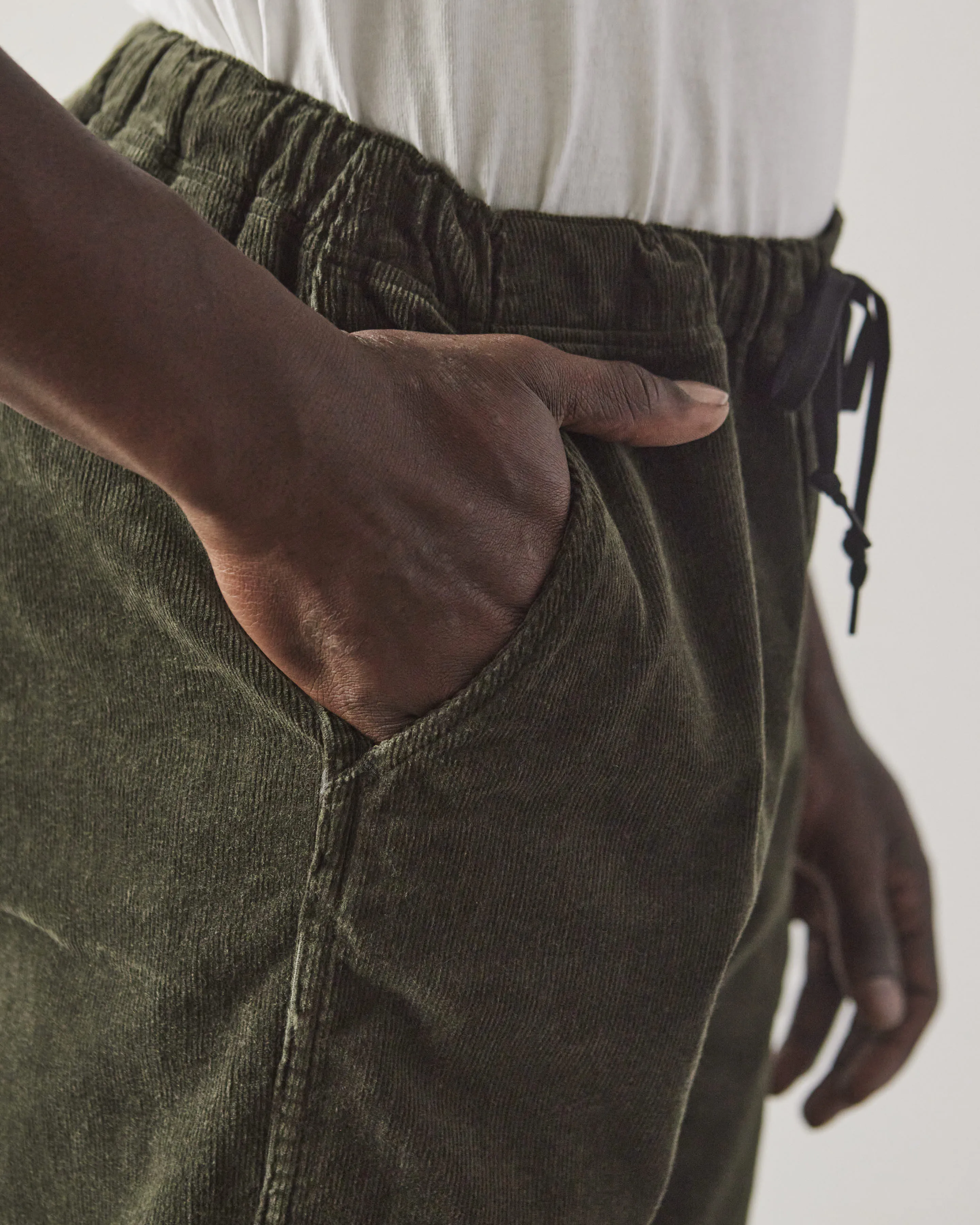 orSlow Unisex Corduroy New Yorker Pant, Army Green