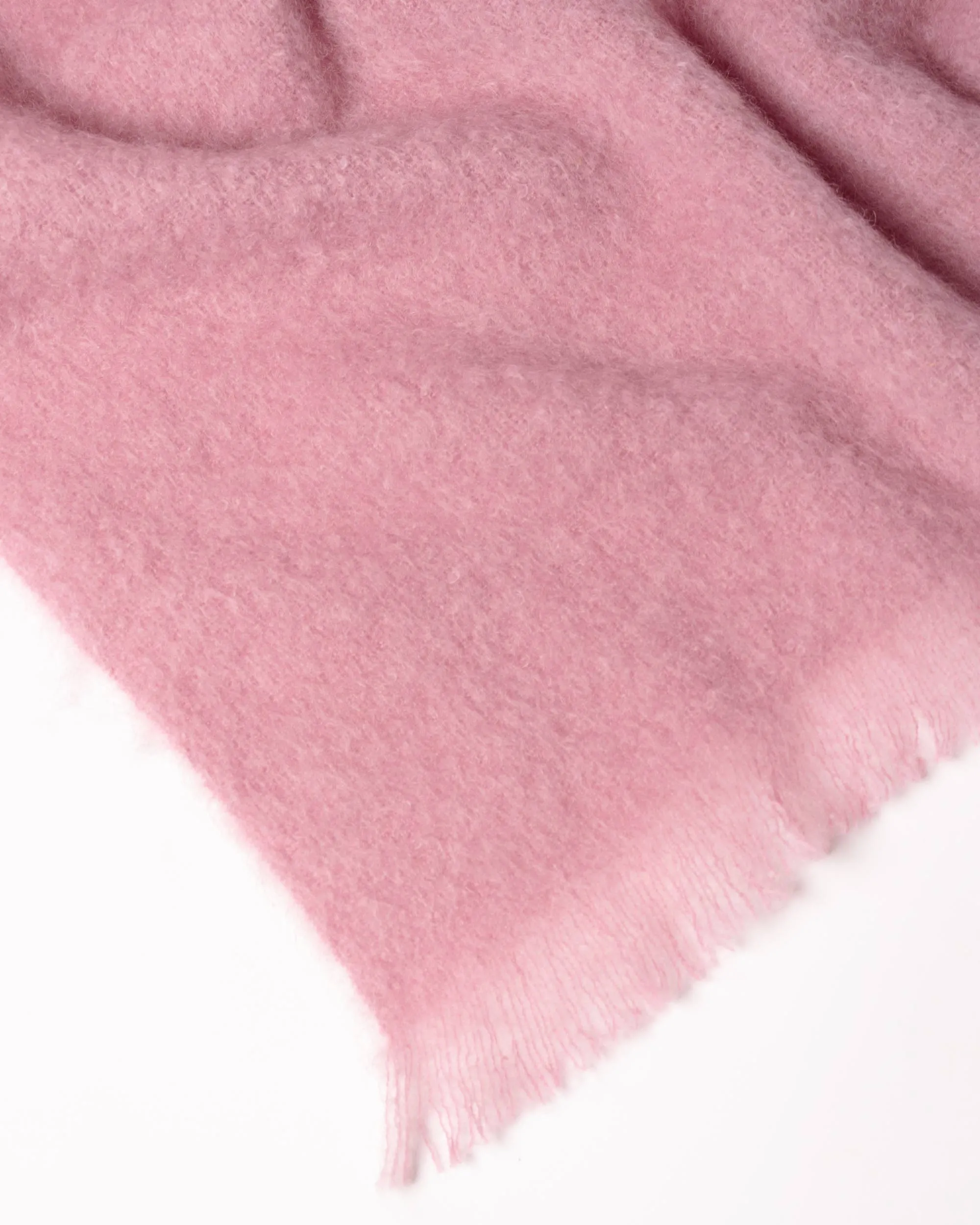 Peony Pink Mohair Chair Throw