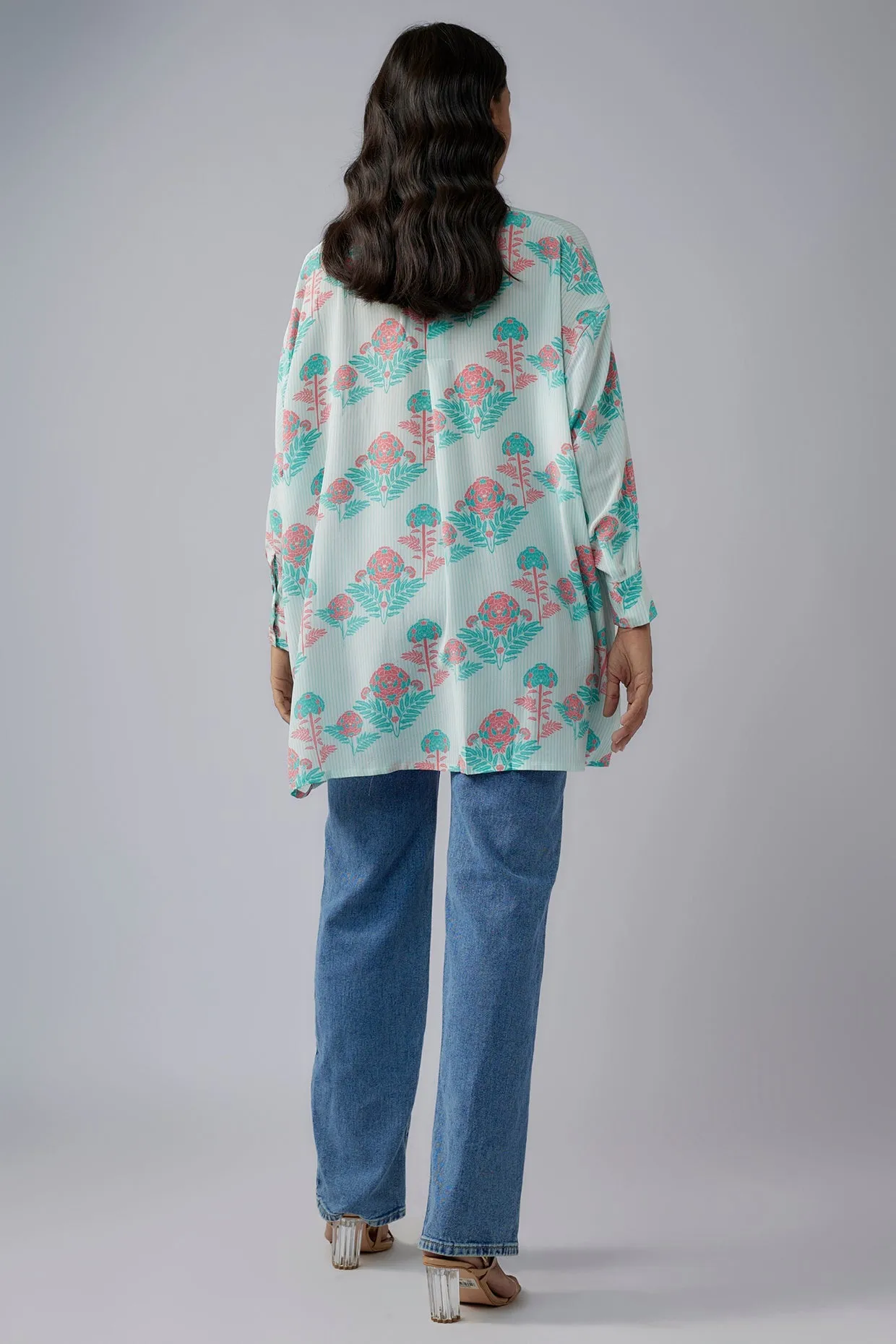 Pink Printed Crepe Tunic