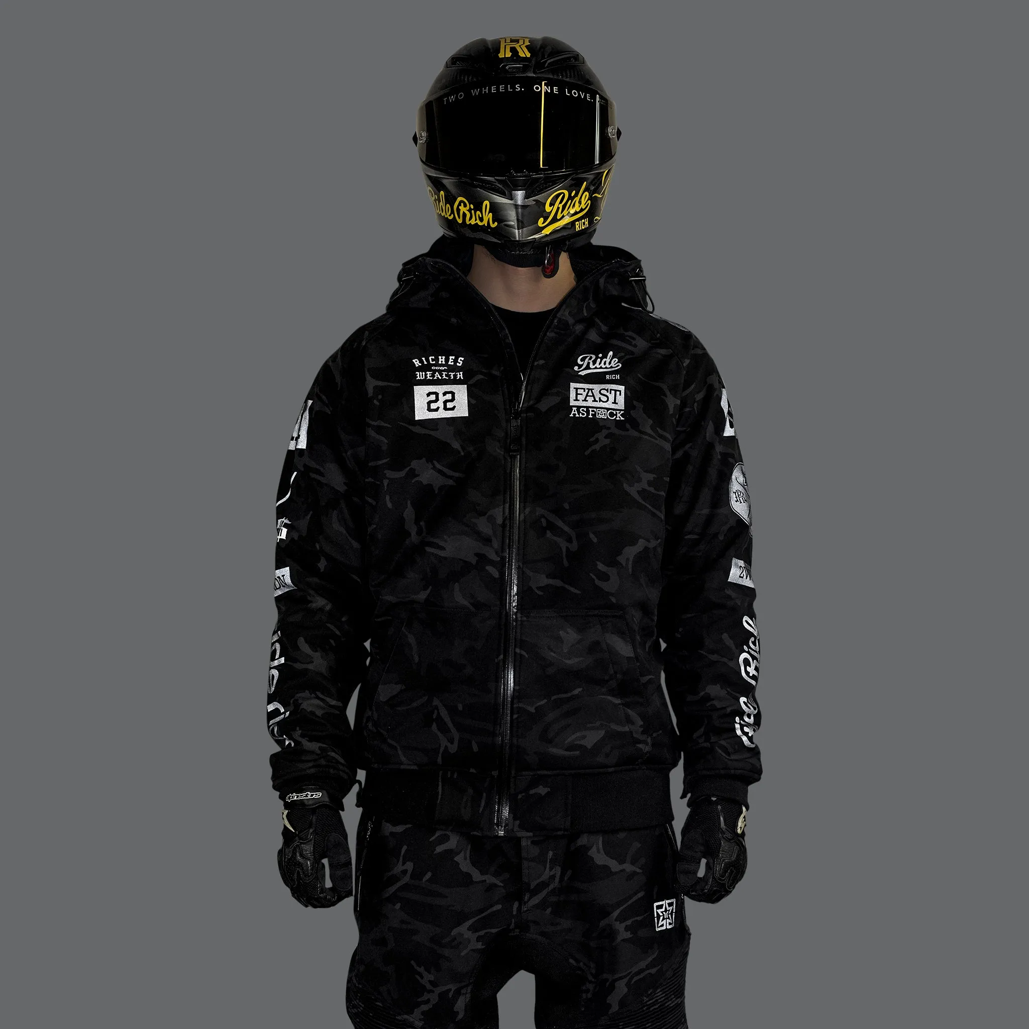 Regency™ Armoured Softshell Hooded Jacket {RR GP/Black Camo}