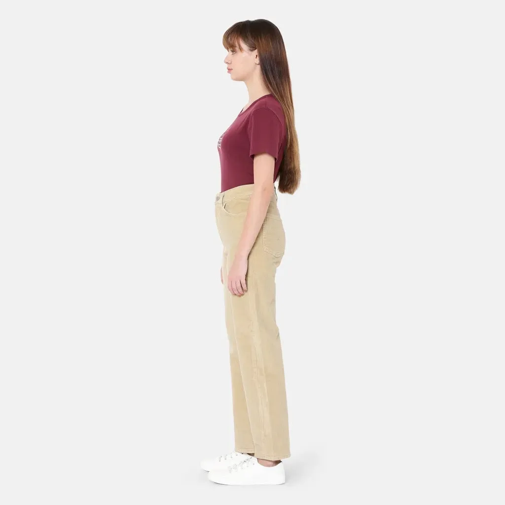 Ribcage Straight Ankle Zip Cord - Safari