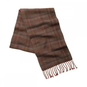 Schoffel Merino Check Scarf - Ruby