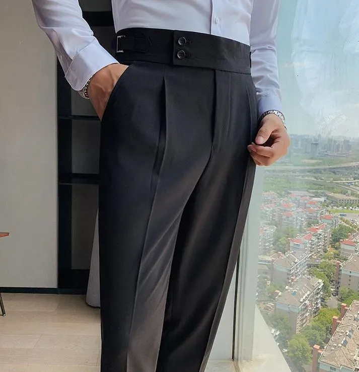 Signature Buttoned Gurkha Black colour Pants By Bwolves