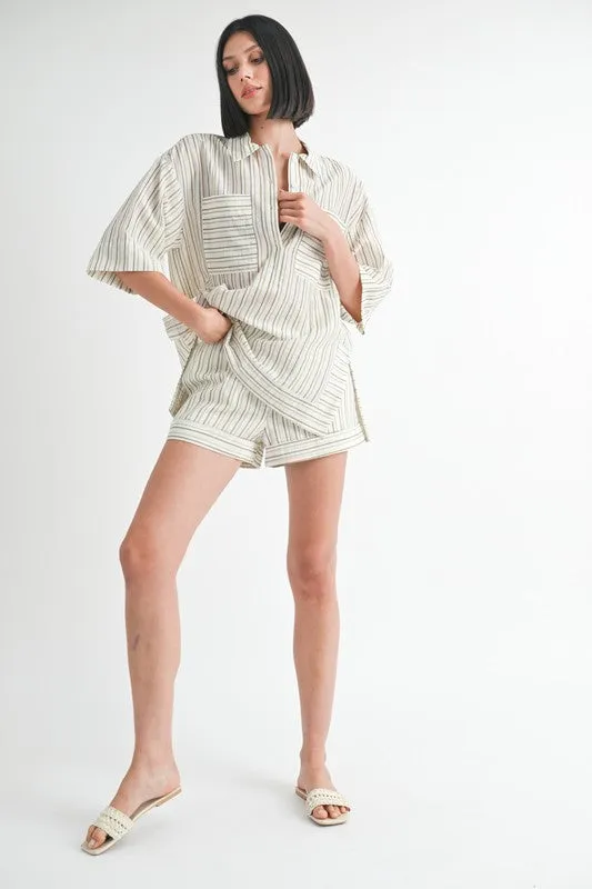 STRIPE OVERSIZED TUNIC TOP