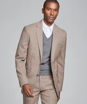 Sutton Red and Brown Check Suit