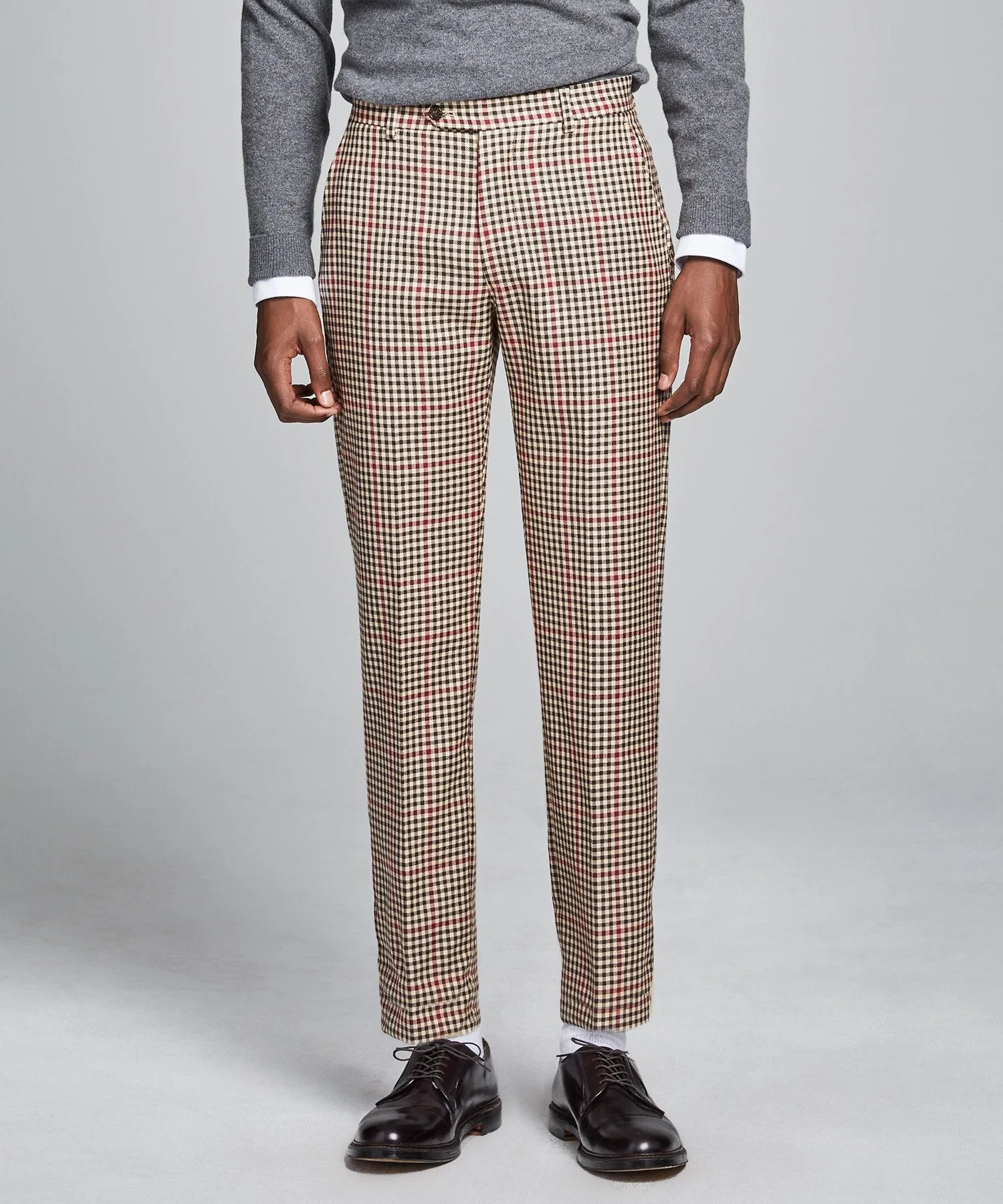 Sutton Red and Brown Check Suit