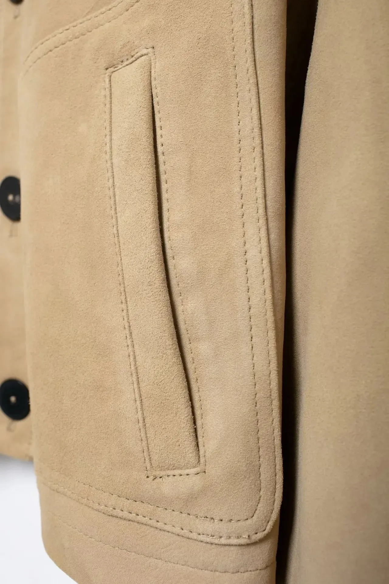 TAVIMART  -  Autumn New Solid Suede Cropped Jacket Women Long Sleeve Single Breasted Short Outerwear Casual Vintage Pocket Jackets Lady