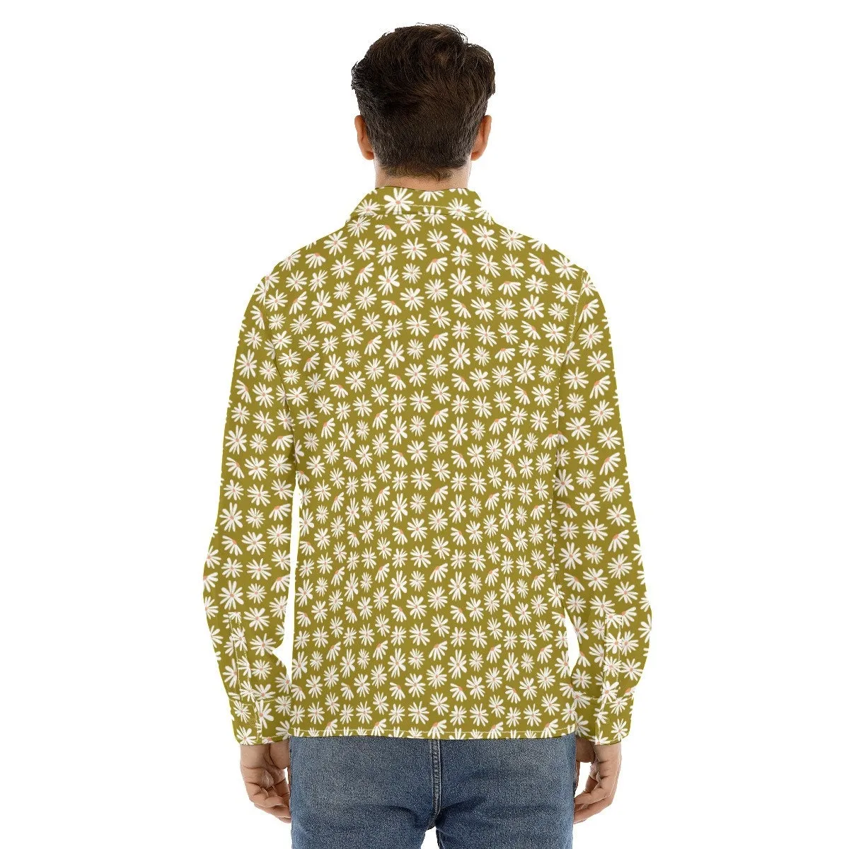 Vintage 70s style shirt, Green Floral Shirt Men, 70s clothing Men, Retro Shirt Men, Hippie Shirt Men, 70s Shirt Men, 70s inspired shirt