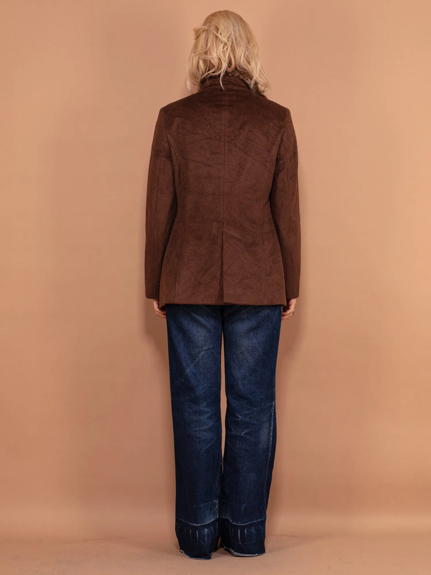 Vintage 70's Women Wool Blend Coat in Brown