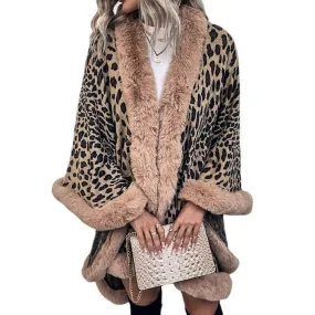 Winter & Autumn Wool Leopard Coat