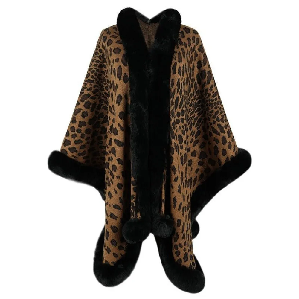 Winter & Autumn Wool Leopard Coat