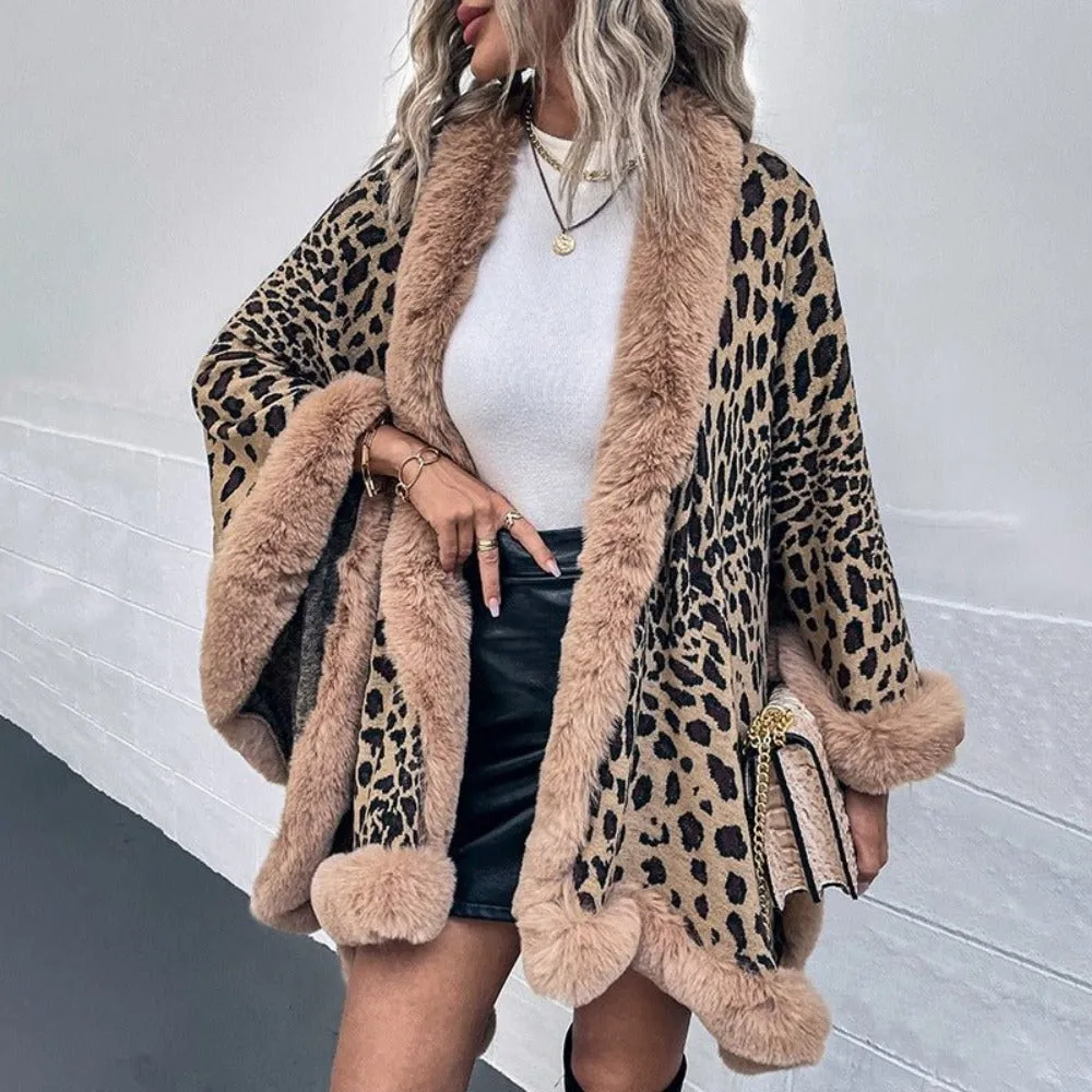 Winter & Autumn Wool Leopard Coat