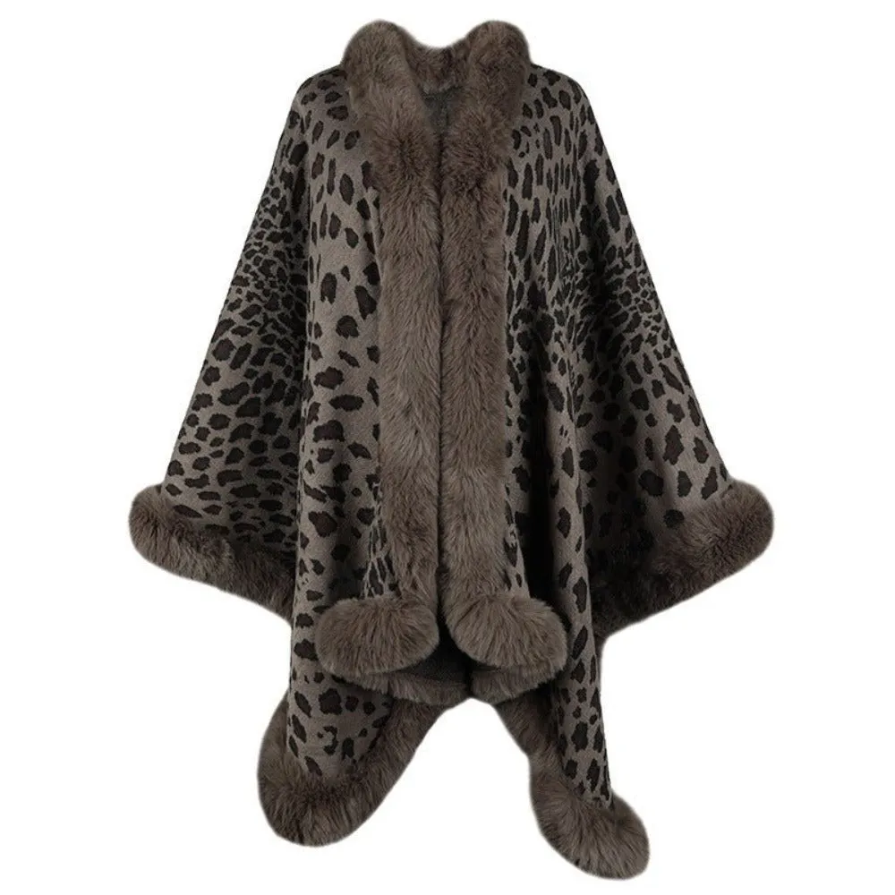 Winter & Autumn Wool Leopard Coat