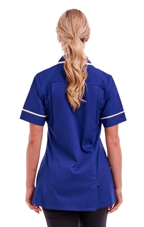 Women's Royal Blue Tunic | Ideal for Nurses & Care Workers | Sizes 8-26 | FUL01